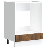 Ovenkast Lucca bewerkt hout gerookt eikenkleurig - thumbnail