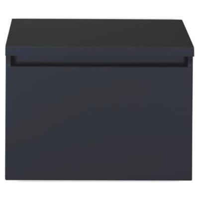 Frozen Badmeubelset 60 cm - Greeplijst in Kleur - Inclusief Wastafelbovenblad Zwart Mat