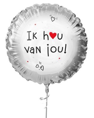 Haza Folieballon "ik hou van jou" ø45cm