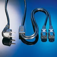 VALUE Y-stroomkabel, zwart, 2 m - thumbnail