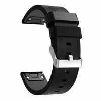 By Qubix - Leren bandje - Zwart - Compatible met Garmin Tactix 8-51mm - Compatible Garmin bandje - thumbnail
