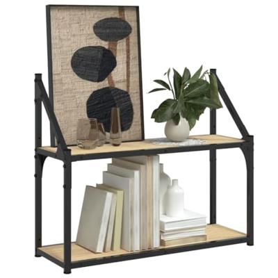 Wandrek 2-laags 60x21x51 cm bewerkt hout sonoma eikenkleurig Wandrek 2-laags 60x21x51 cm bewerkt hout sonoma eikenkleurig
