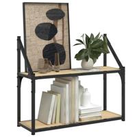 Wandrek 2-laags 60x21x51 cm bewerkt hout sonoma eikenkleurig - thumbnail