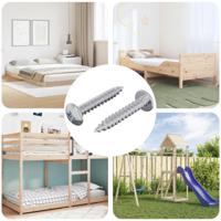 VidaXL Zelftappende nagel 2 pcs verzinkt 4 x 25 mm staal - thumbnail