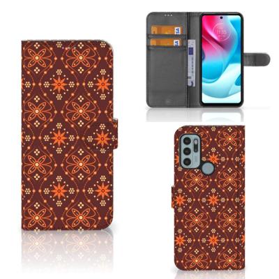 Motorola Moto G60s | Telefoon Hoesje | Batik Brown Motorola Moto G60s | Telefoon Hoesje | Batik Brown