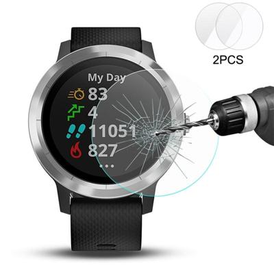 2 PC's ENKAY Hat-Prins voor Garmin vivoactive 3 Smart Watch 0.2mm 9H oppervlakte hardheid 2.15D explosieveilige getemperd glas scherm Film