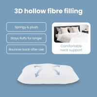 VidaXL Hoofdkussen met kussen 2 pcs wit 61 x 41 x 20 cm polyester - thumbnail