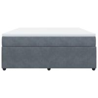 Boxspring met matras fluweel donkergrijs 180x200 cm - thumbnail