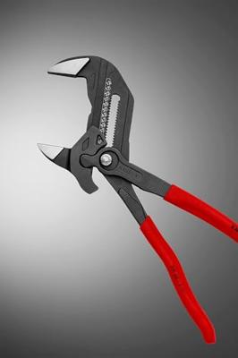 Knipex Sleuteltang | lengte 300 mm zwart gefosfateerd | spanwijdte 68 mm kunststof mantel | 1 stuk - 86 01 300 - 86 01 300 - thumbnail