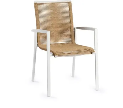 Tierra Outdoor Dining Tuinstoel Foxx Rope Creme White