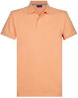 Profuomo Heren Poloshirt Zalmroze Garment Washed Slim Fit - thumbnail