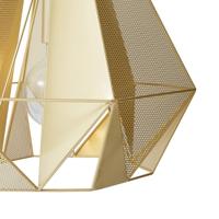 QAZQA Industriële hanglamp goud met mesh 3-lichts - Carcass - thumbnail
