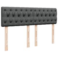 Boxspring met matras stof donkergrijs 160x200 cm - thumbnail