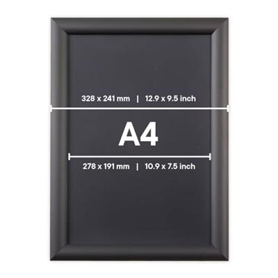 Europel clicklijst Economy, lijst 25 mm, ft A4, zwart