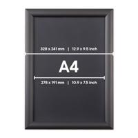 Europel clicklijst Economy, lijst 25 mm, ft A4, zwart - thumbnail