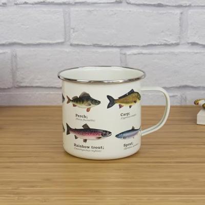 Gift Republic Multi Fish - Emaille Mok