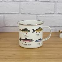 Gift Republic Multi Fish - Emaille Mok - thumbnail