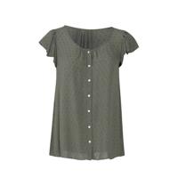 Paprika blouse met ruches kaki - thumbnail