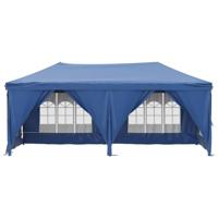 VidaXL Partytent inklapbaar met zijwanden 3x6 m blauw - thumbnail
