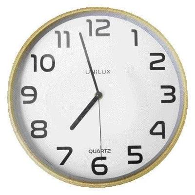 Wandklok Unilux Baltic hout wit Wandklok Unilux Baltic hout wit