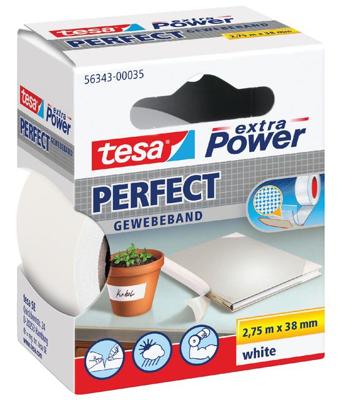 Tesa extra Power Perfect, ft 38 mm x 2,75 m, wit Tesa extra Power Perfect, ft 38 mm x 2,75 m, wit