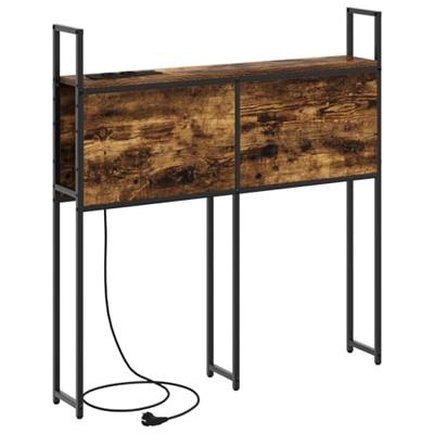 Bergend Hoofdeinde met Oplaadstation Gerookt eiken 100 cm