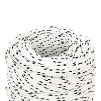 VidaXL Boottouw gevlochten 2 mm x 250 m polyester wit - thumbnail