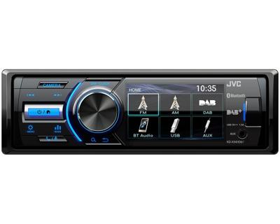 JVC Kd-X561Dbt USB-Autoradio, met DAB+, Bluetooth en 3 Inch Tft-Kleurendisplay, Achteruitrijcamera-Ingang, Aux-Ingang, Mp3, Dsp, 4 X 45 Watt, Zwart