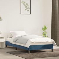 Bedframe zonder matras 90x200 cm fluweel donkerblauw - thumbnail