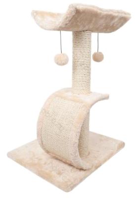 Nobleza Krabpaal met mandje en krabplank - Beige - 60 cm