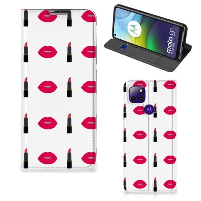 Motorola Moto G9 Power Hoesje met Magneet Lipstick Kiss Motorola Moto G9 Power Hoesje met Magneet Lipstick Kiss