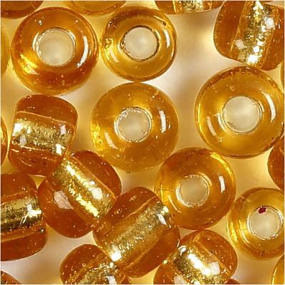 Creativ Company Rocailles, d 3 mm, afm 8/0, gatgrootte 0,6-1,0 mm, goud, 25 gr/ 1 doos Creativ Company Rocailles, d 3 mm, afm 8/0, gatgrootte 0,6-1,0 mm, goud, 25 gr/ 1 doos