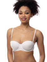 Balconette BH - Strapless - Michelle - Bh met verwijderbare bandjes - Wit - Zwart - Huidskleur - 70D - 70D - thumbnail