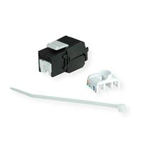 ROLINE Cat.6A (Klasse EA) Keystone, RJ45, niet afgeschermd, zonder gereedschap, zwart - thumbnail