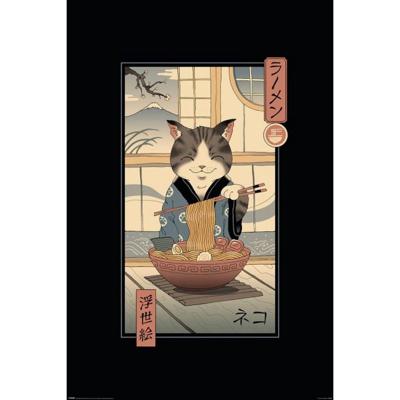 Poster Vincent Trinidad - Neko Ramen Ukiyoe 61x91,5cm Poster Vincent Trinidad - Neko Ramen Ukiyoe 61x91,5cm