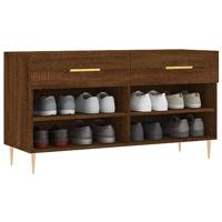 VidaXL Schoenenbank 102x35x55 cm bewerkt hout sonoma eikenkleurig - thumbnail