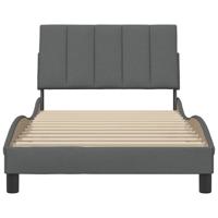 Bedframe zonder matras 100x200 cm stof donkergrijs - thumbnail