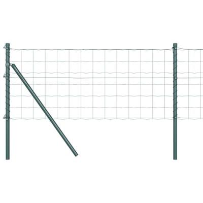 VidaXL Hek met paal groen 0,4 x 10 m staal en pvc