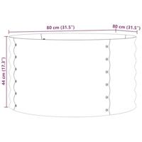 Verhoogde plantenbak Bruin 80 x 80 x 44 cm Staal - thumbnail