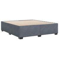 Bedframe zonder matras 200x200 cm fluweel donkergrijs - thumbnail