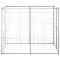 Hondenkennel voor buiten 110x220x180 cm gegalvaniseerd staal - thumbnail