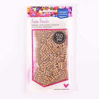 Vaessen Creative • strijkkralen tweekleurig bruin-beige 550st.