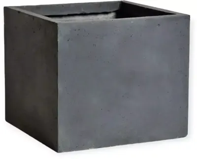 Mcollections Plantenbak Kubus - 34 x 34 x 30 cm - Clayfibre - Lood