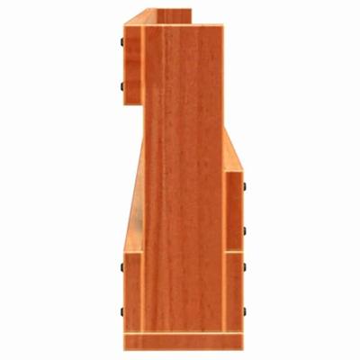 VidaXL Schoenenrekken 2 st 59x8,5x23,5 cm massief grenenhout wasbruin