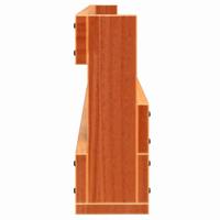 VidaXL Schoenenrekken 2 st 59x8,5x23,5 cm massief grenenhout wasbruin - thumbnail