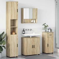 Badkamermeubelset met lade 4 pcs Sonoma eiken 61 x 35 x 64 cm - thumbnail