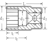 Stahlwille 12171 VDE-19 02380019 Dubbel zeskant Dopsleutelinzetstuk 19 mm 3/8 (10 mm) - thumbnail