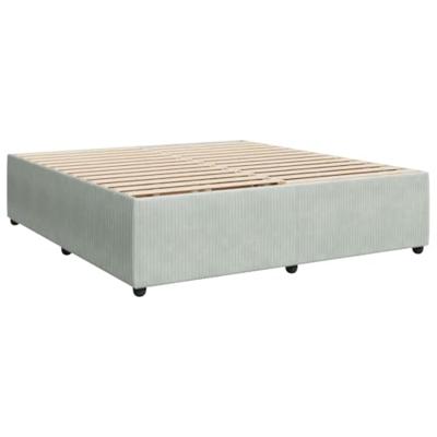 Bedframe zonder matras 200x200 cm fluweel lichtgrijs