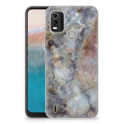 Nokia C21 Plus | TPU | Siliconen hoesje | Marmer Grijs