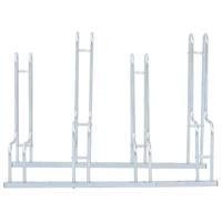 VidaXL Fietsenstandaard voor 4 fietsen vrijstaand gegalvaniseerd staal - thumbnail